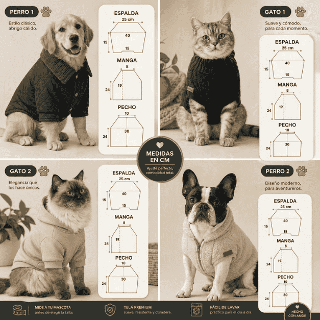 Patitas Pro — Patrones de ropa para mascotas